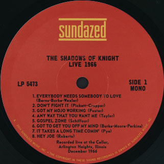 shadows of knight lp at cellar label 1